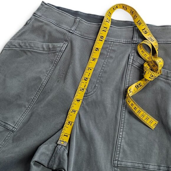 SPANX Womens Stretch Twill Straight Leg Pants, Hazy Blue Gray, Shaping, Size L - Picture 5 of 9